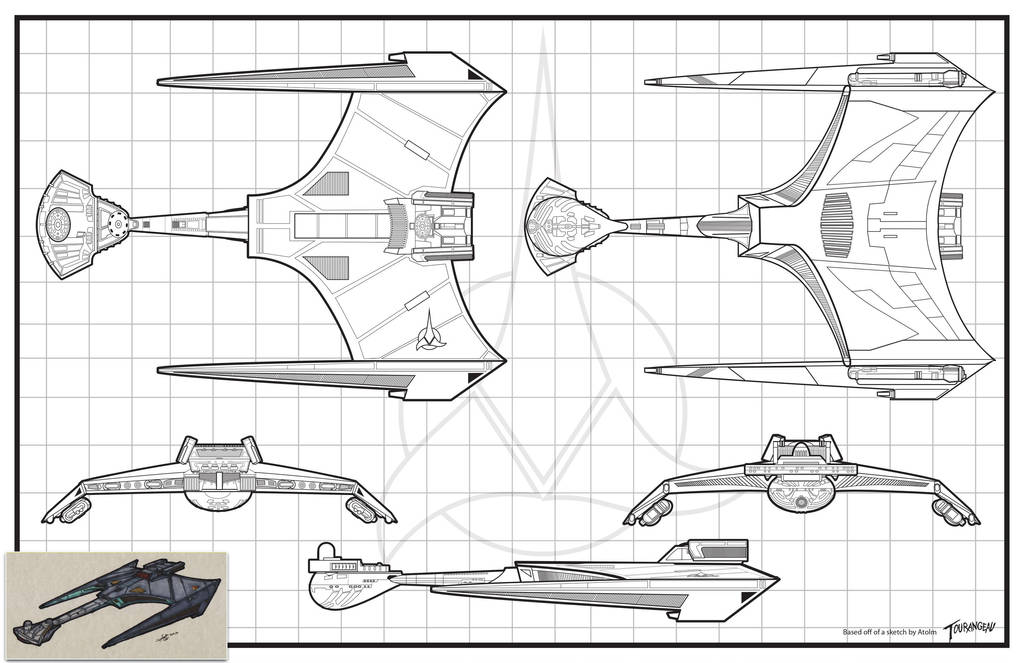 Klingon Battlecruiser - Atolm Inspired by stourangeau