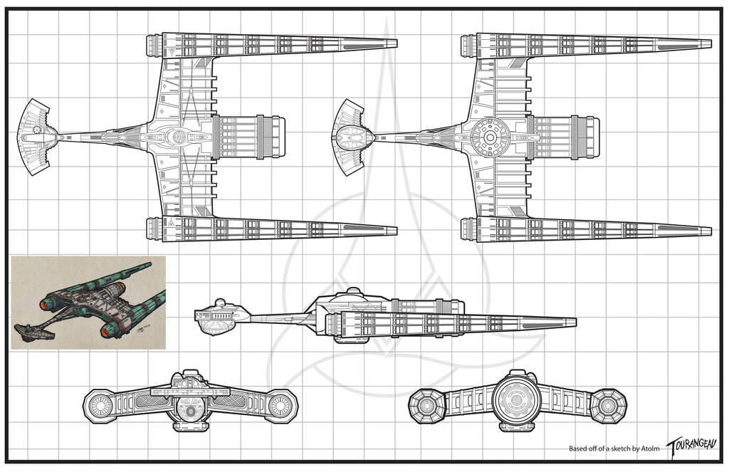 Klingon Pre TOS Sarcophgus Ship Grid by stourangeau