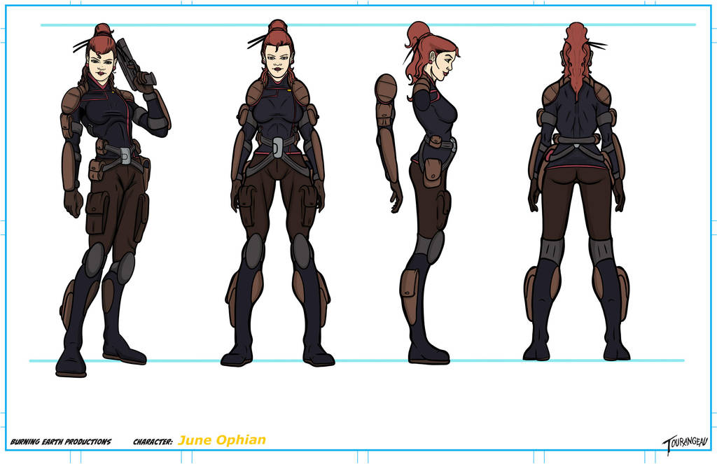 Burning Earth Productions - June Ophian Modelsheet by stourangeau