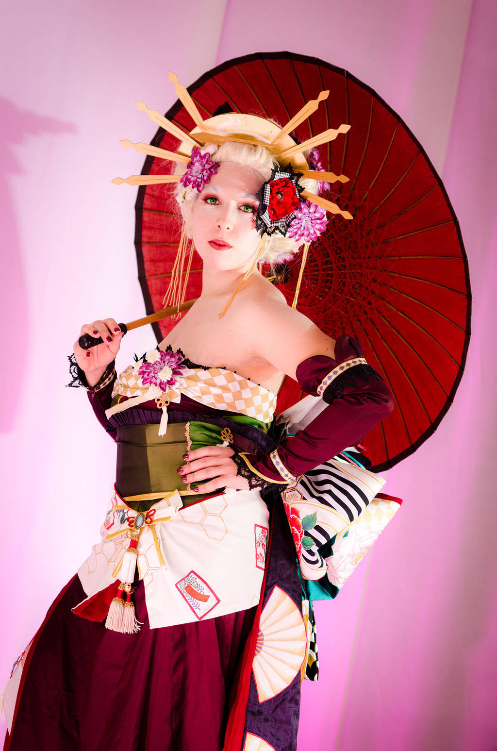 Sakizou cosplay - Japanese Umbrella by Cospoison