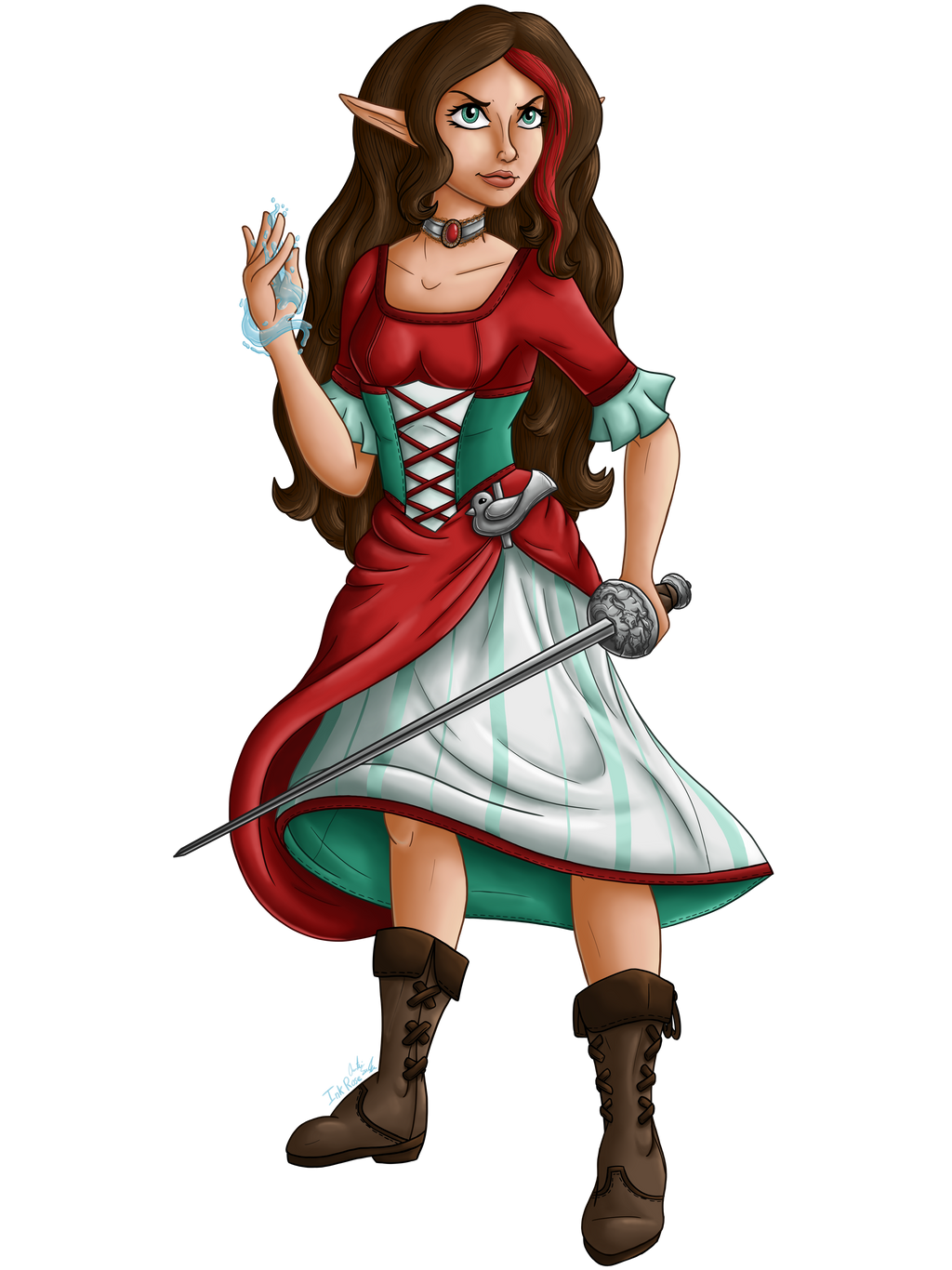 Aelwen Chracter Illustration 2 by InkRose98