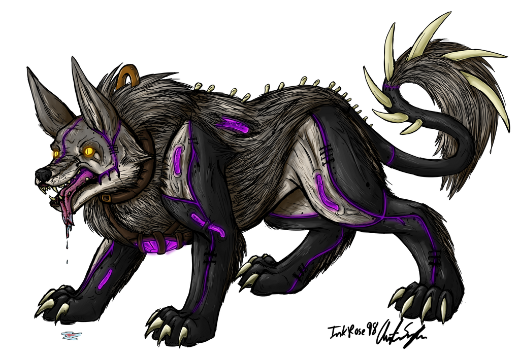 Direwolf and Panther Chimera by InkRose98