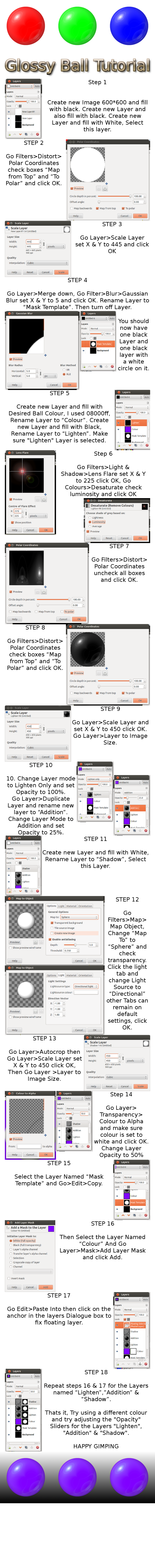GIMP Glossy Ball Tutorial by he4rty