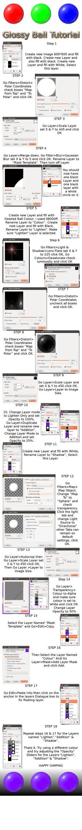 GIMP Glossy Ball Tutorial by he4rty