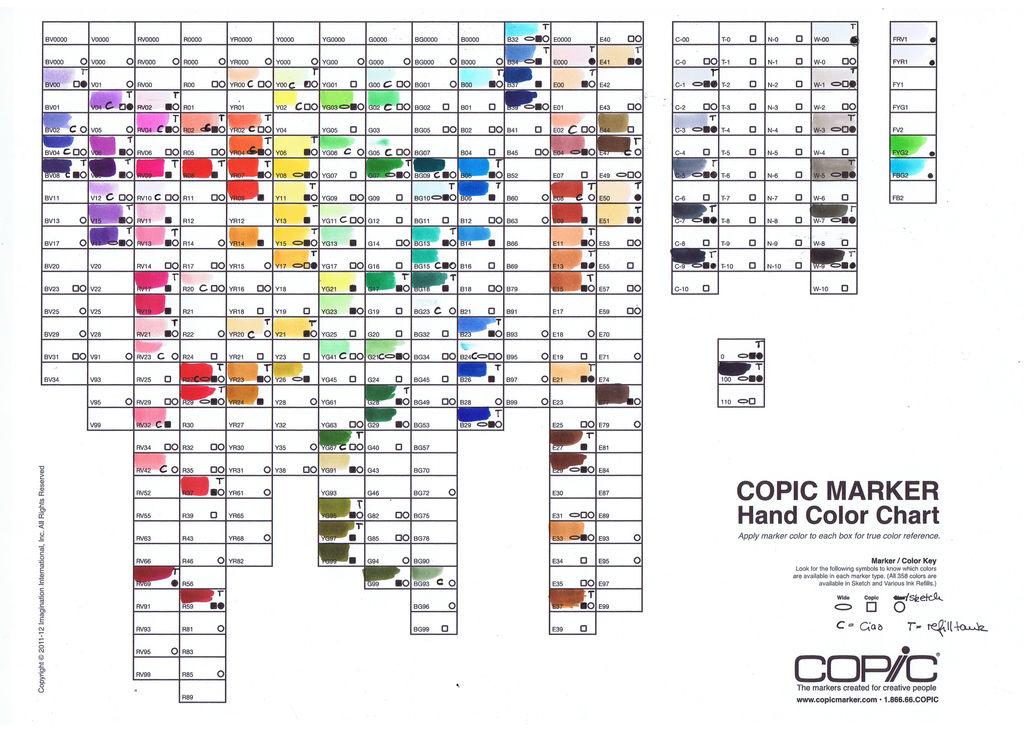 Copic Marker Color Chart By Pink Gizzy On Deviantart Copic Marker Color Chart By Pink Gizzy
