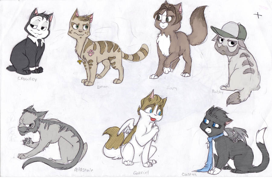 supernatural cats by flyingshark on DeviantArt