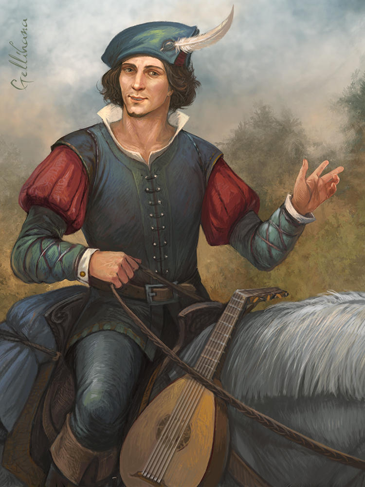 Dandelion the bard by Gellihana-art