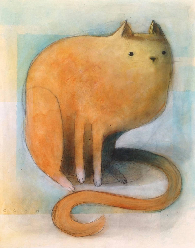 Orange Cat Sitting by SethFitts
