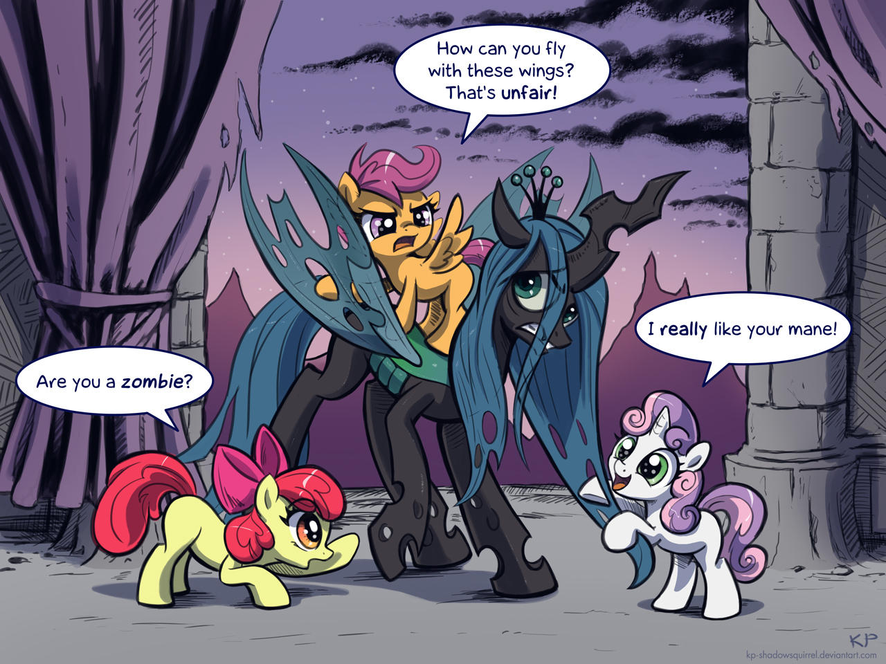 Chrysalis vs. the CMCs by KP-ShadowSquirrel