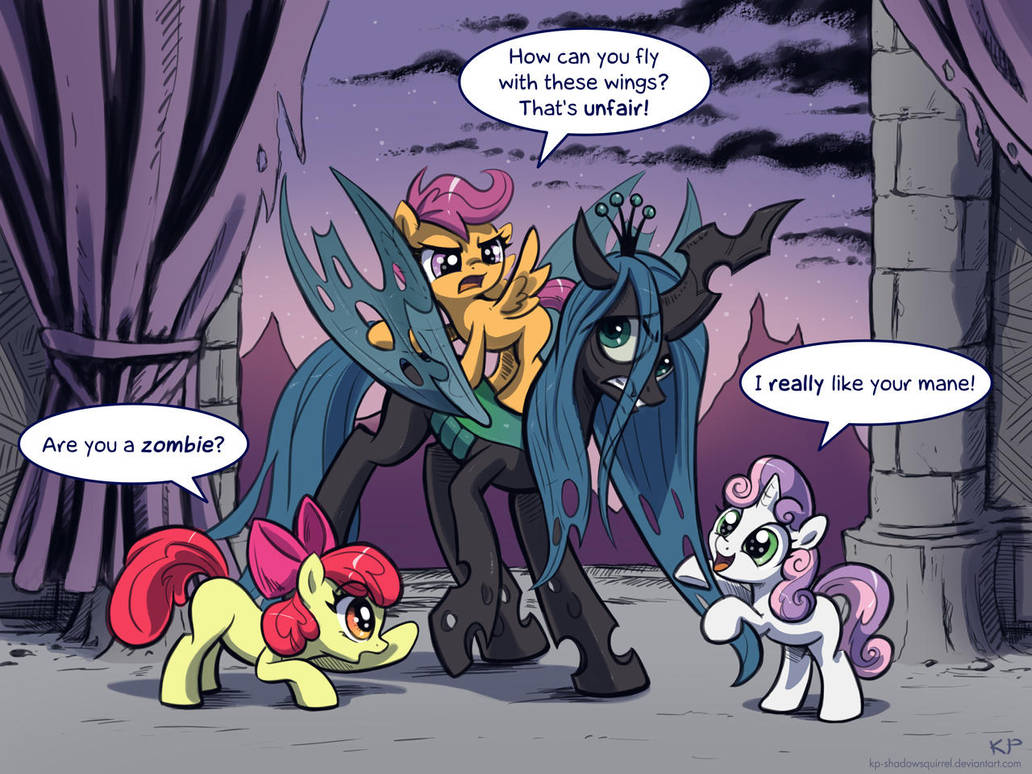 Chrysalis vs. the CMCs by KP-ShadowSquirrel