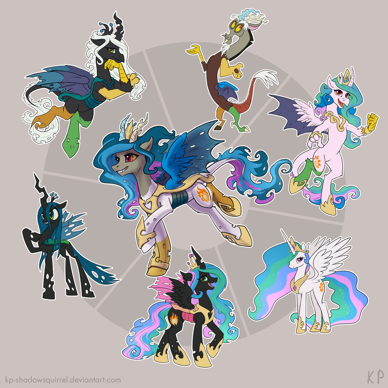 Celestia Chrysalis Discord Fusion by KP-ShadowSquirrel