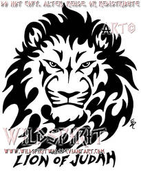 Lion Of Judah Bust Tattoo by WildSpiritWolf