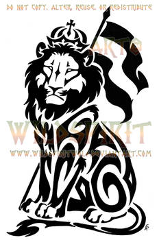 Sitting Lion Of Judah Tattoo by WildSpiritWolf