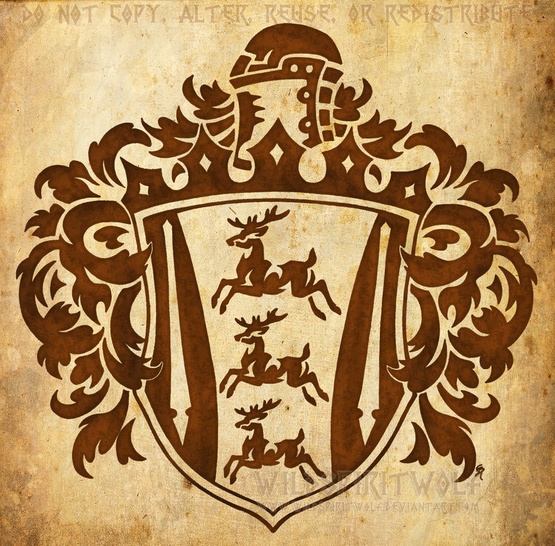 Heraldic Crest And Stags Logo by WildSpiritWolf