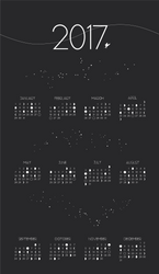 2017 Moon Phase Calendar PRINT by JadeAriel