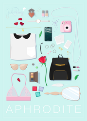 Aphrodite Flat Lay by JadeAriel