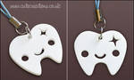 White Tooth Phone Strap by XintuStore
