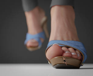 Hanging on her heels - Lighting and DOF Test by Uschi3