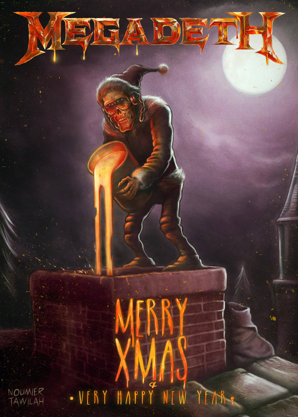 Megadeth Christmas Card 2015 by Noumier