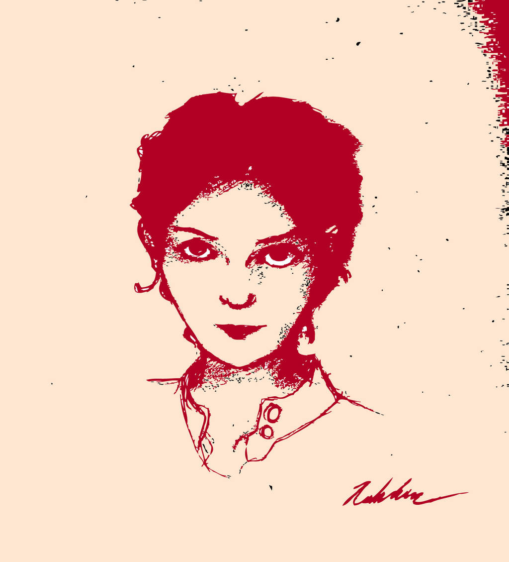 Audrey Tautou in Red Ink by drawing-wannabe