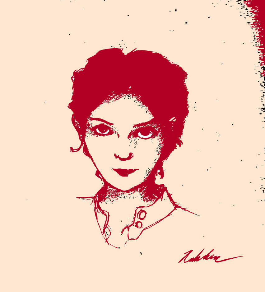 Audrey Tautou in Red Ink by drawing-wannabe