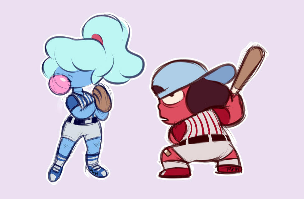 I know nothing about baseball. Ruby and Sapphire (c) Cartoon Network
