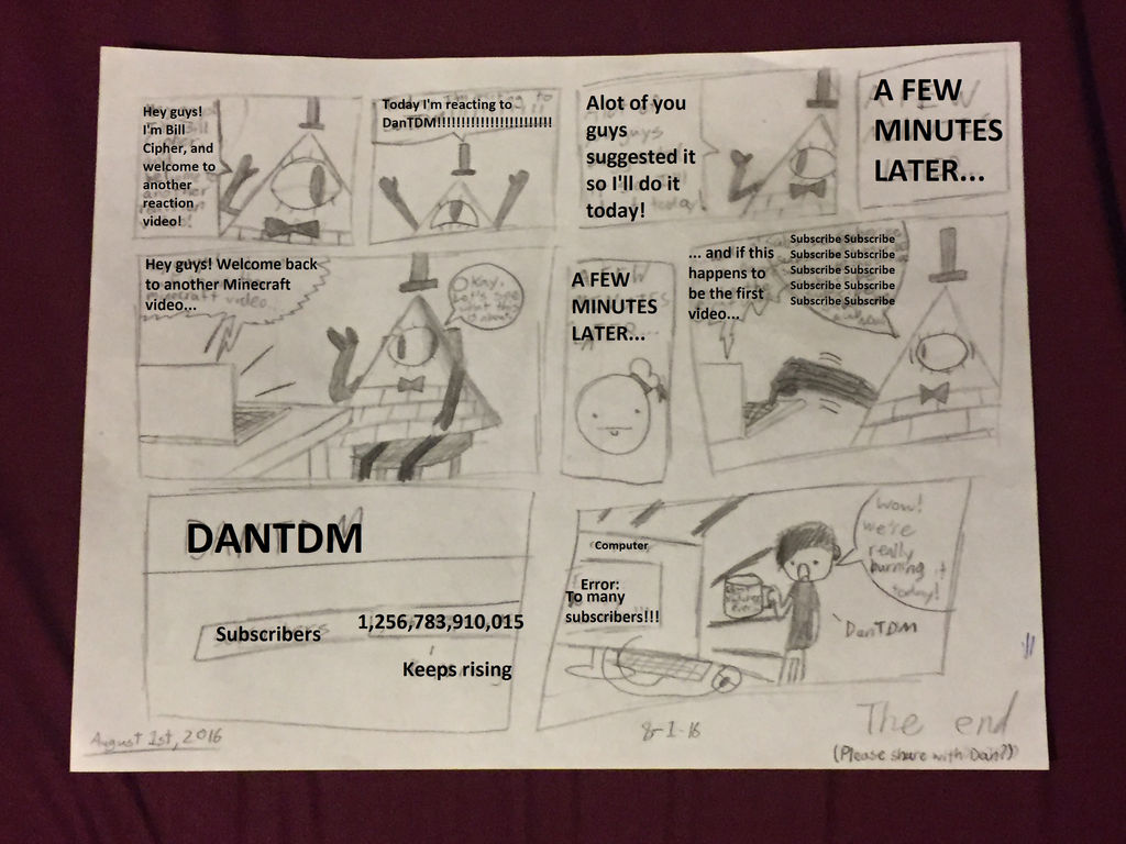 Bill Cipher Reacts To Dantdm By Goldendragon22 On Deviantart