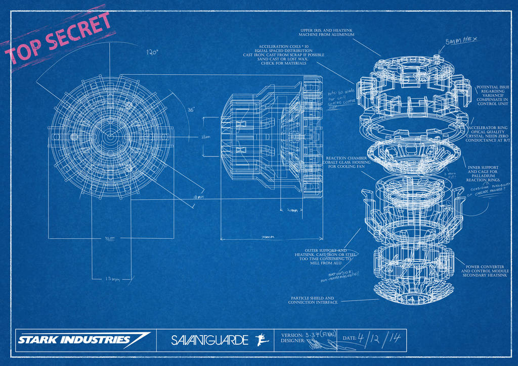 Arc Reactor Blueprint by SavantGuarde