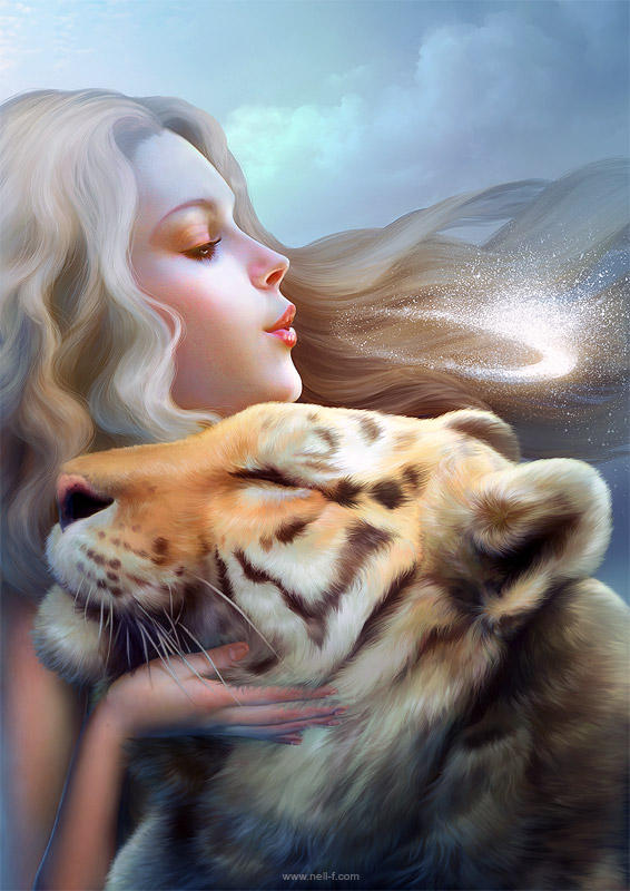 Angel of Tigers by nell-fallcard