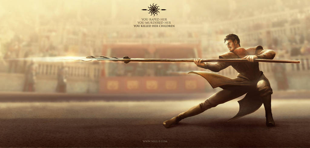Oberyn Martell, the Red Viper of Dorne by nell-fallcard