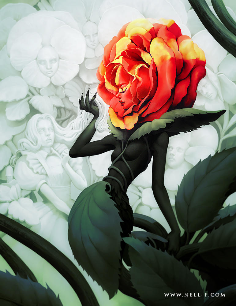 Alice in Wonderland - Rose by nell-fallcard
