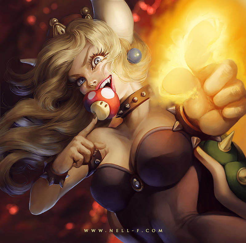 Bowsette Fan Art by nell-fallcard