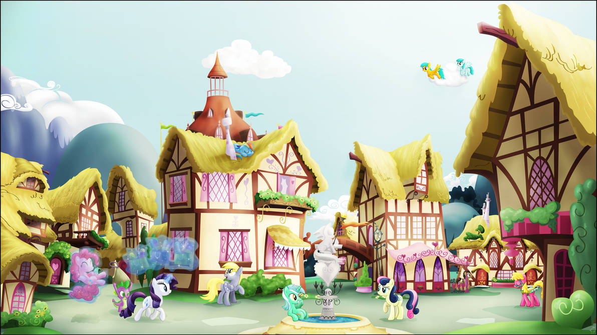 A Ponyville Noon by Stinkehund
