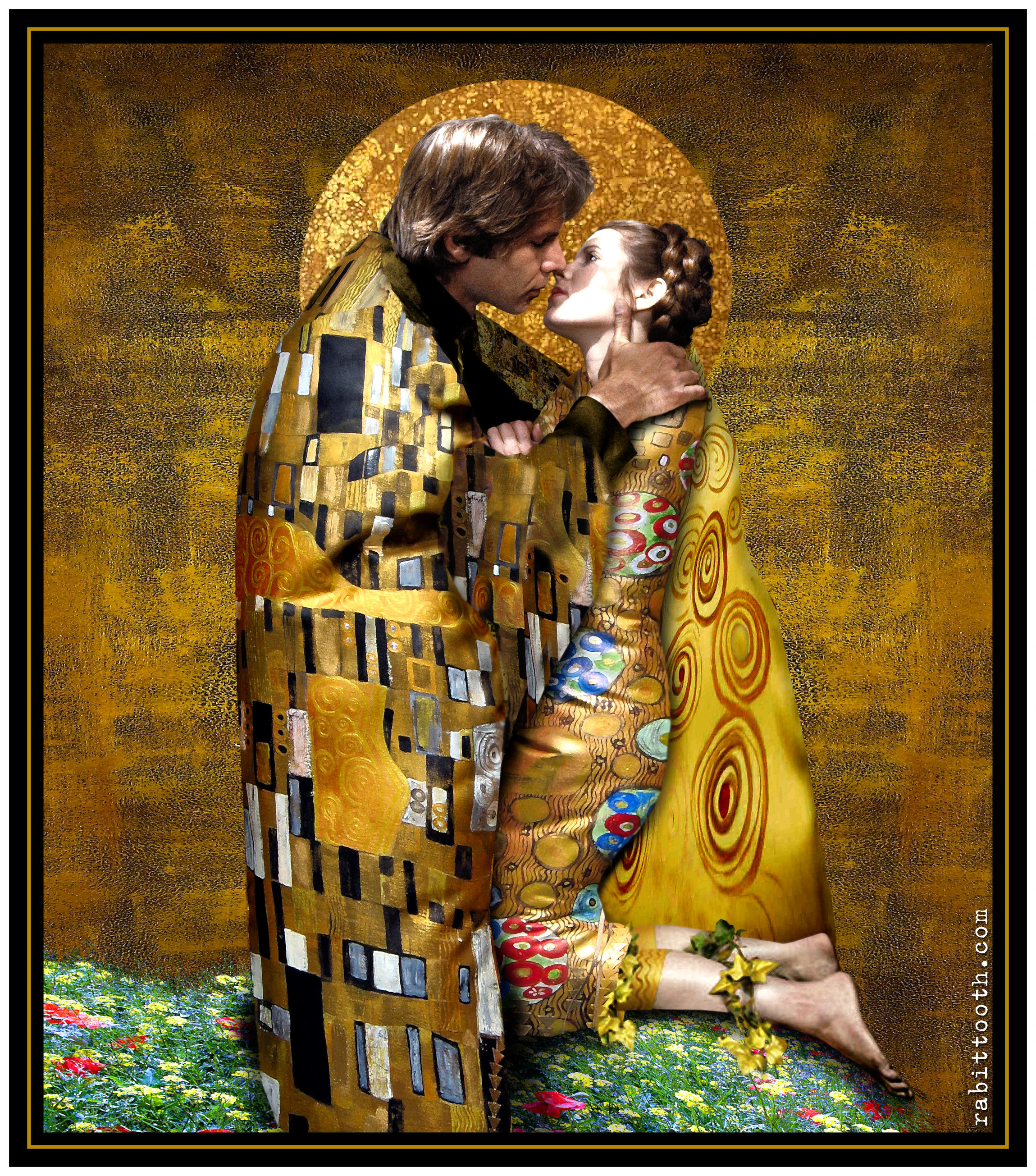 The Kiss (Klimt - Inspired Han / Leia) by Rabittooth