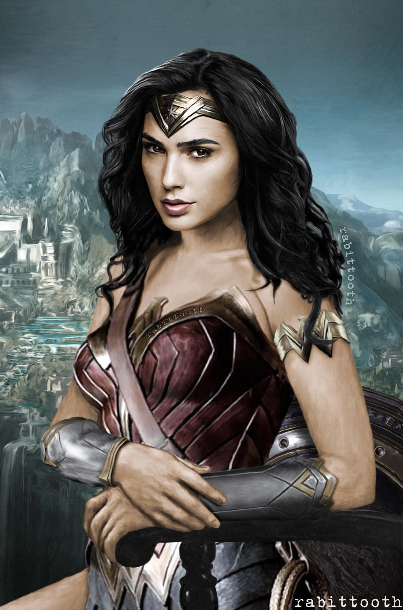 Diana Prince (Wonder Woman/Mona Lisa) by Rabittooth
