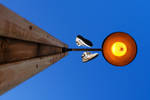 Invisible Man on Lamp by ahermin