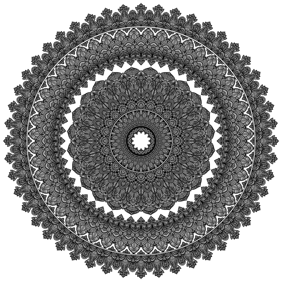 Large Detailed Mandala by WelshPixie