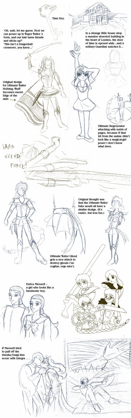 Sailor Hellsing sketchpile 3 by ErinPtah