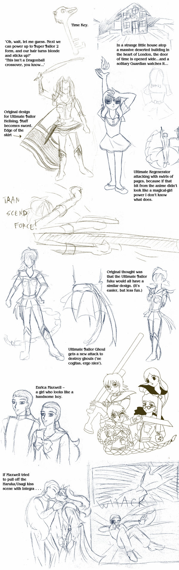 Sailor Hellsing sketchpile 3 by ErinPtah