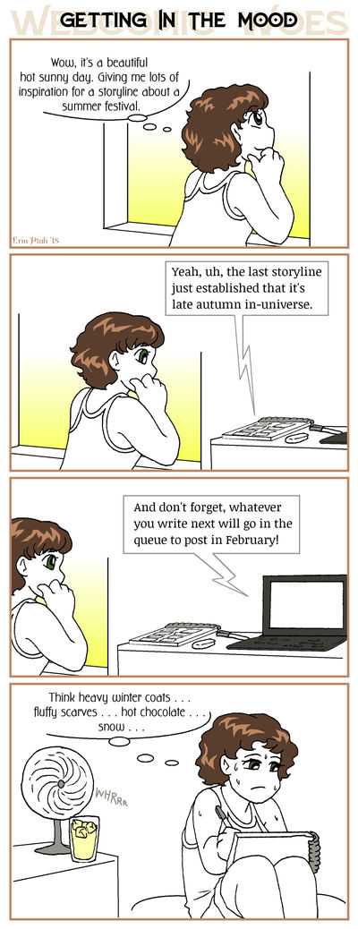 Webcomic Woes 5 - Uncooperative weather by ErinPtah