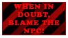 RP Stamp - Blame The NPC by Foxxie-Chan
