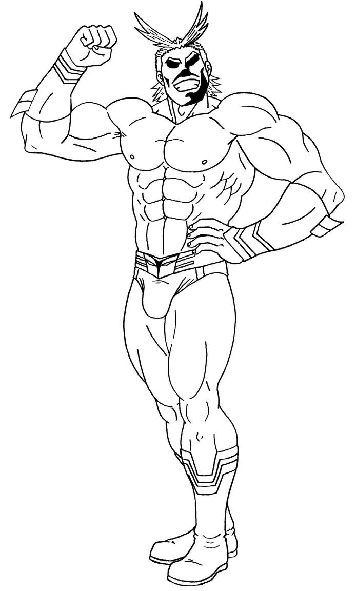 All Might Lineart By 09tuf On Deviantart