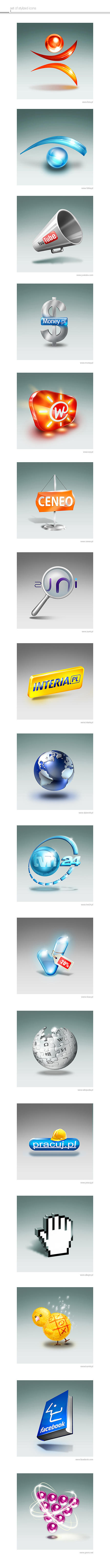 Set of Stylized Icons by pho3nix-bf