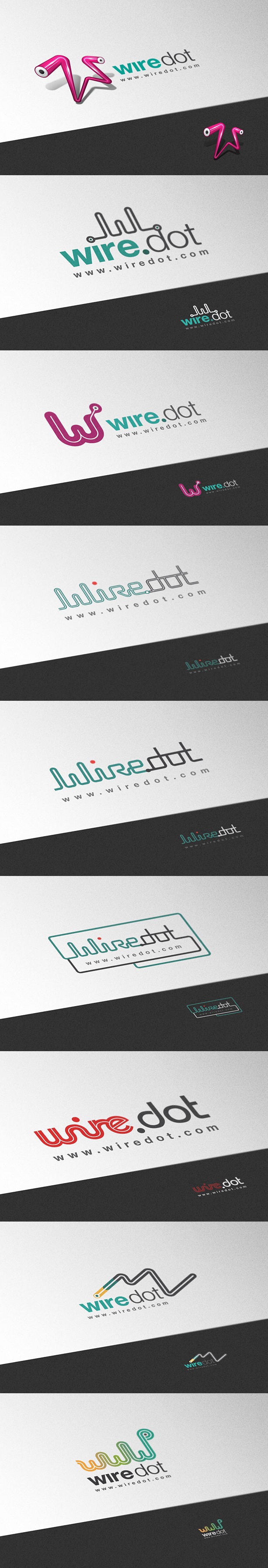 Wire-dot Logo 9versions by pho3nix-bf