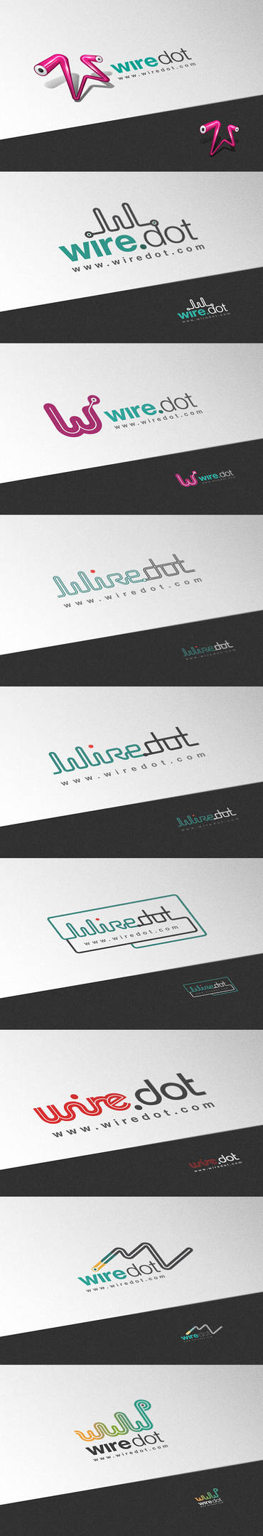 Wire-dot Logo 9versions by pho3nix-bf