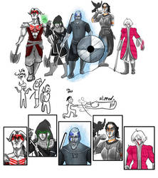 dragon age tabletop party by angel-poloo