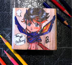 Chibi Ryuko on a block by Austin-Barnitz