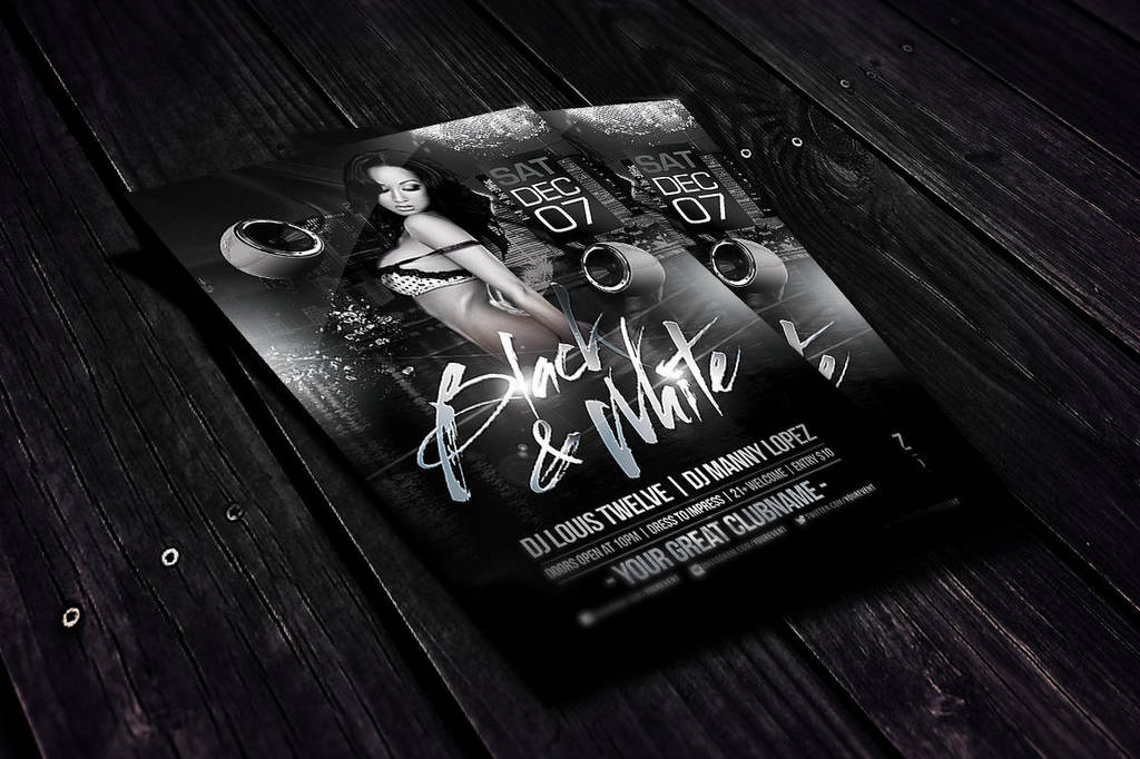 Black and White Flyer Template by LouisTwelveDesign on DeviantArt