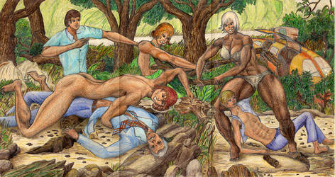 Abduction attempt of Johnny C by MuscleWomen-Planet