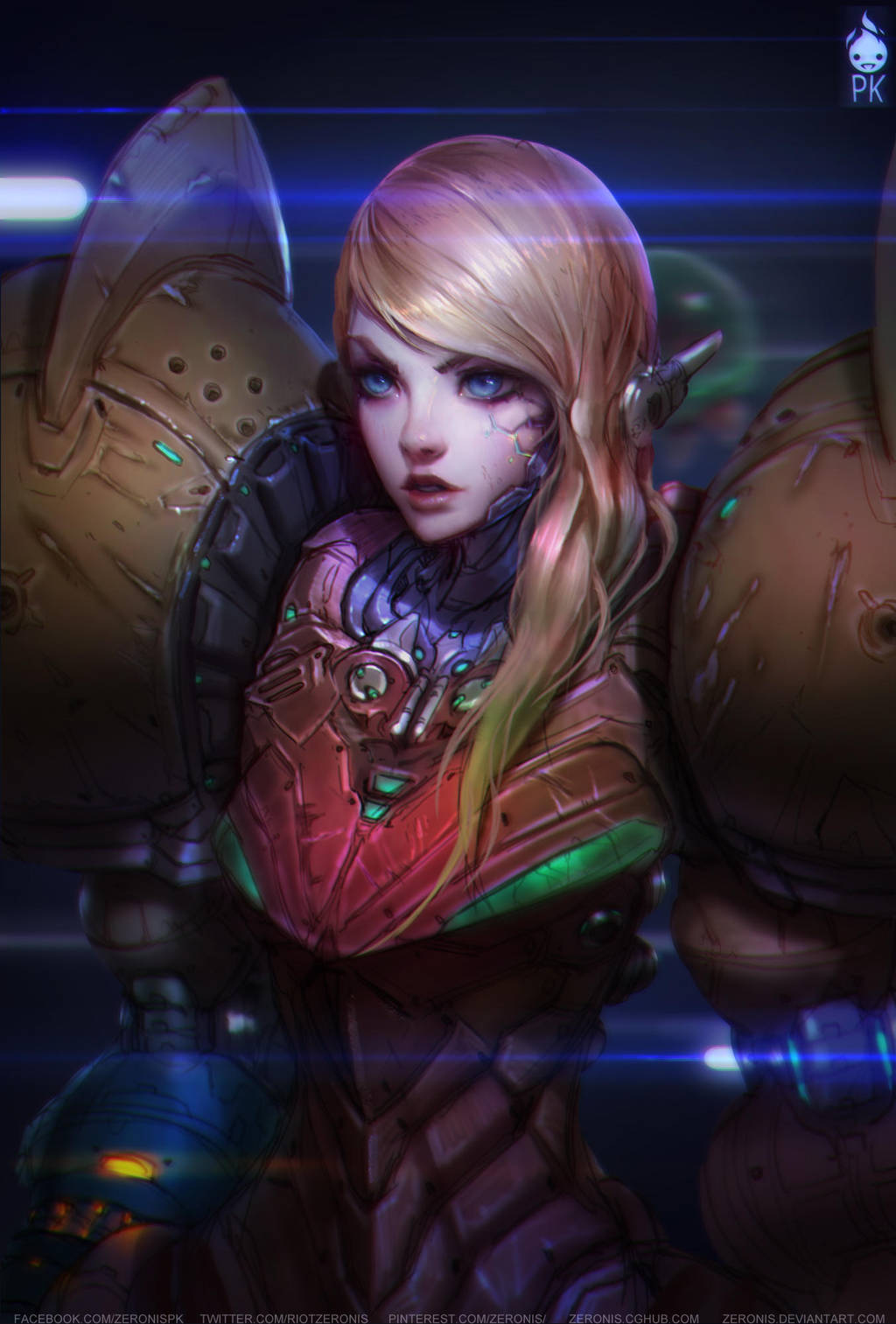 Samus Portrait KKG Artbook by Zeronis